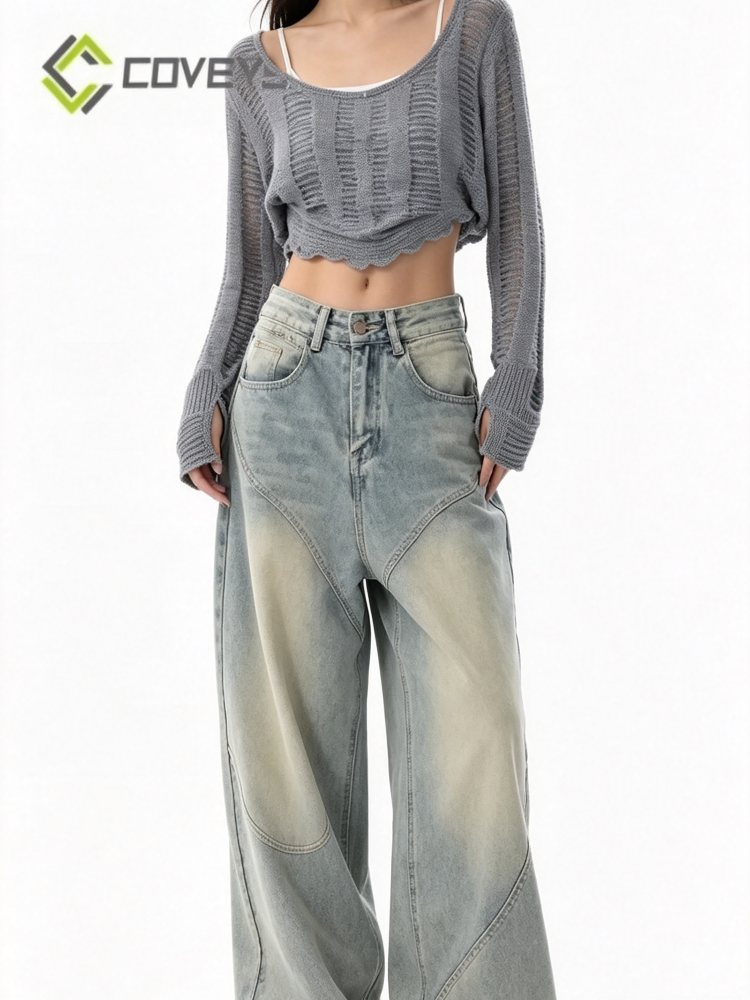 Vintage Wide Leg High Waist Jeans