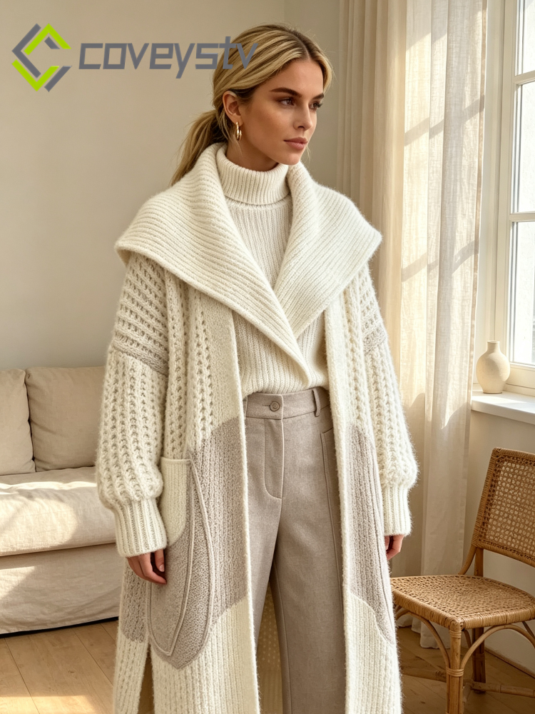 Chunky Knit Openwork Cardigan
