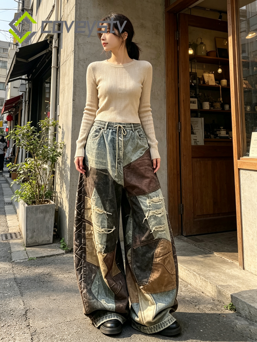 3D Printed Streetwear Baggy Jeans