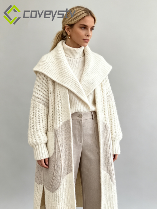 Chunky Knit Openwork Cardigan