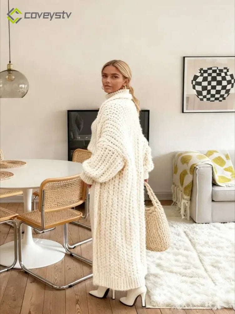 Chunky Knit Openwork Cardigan