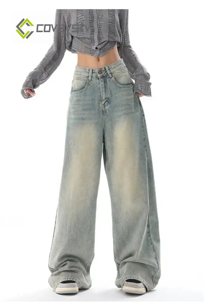 Vintage Wide Leg High Waist Jeans