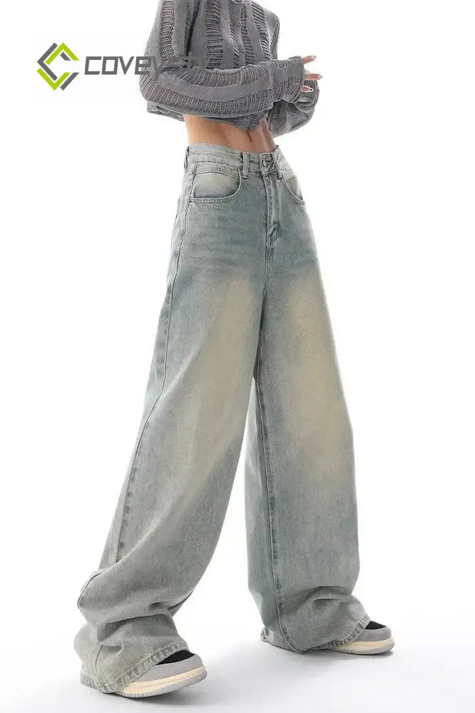 Vintage Wide Leg High Waist Jeans